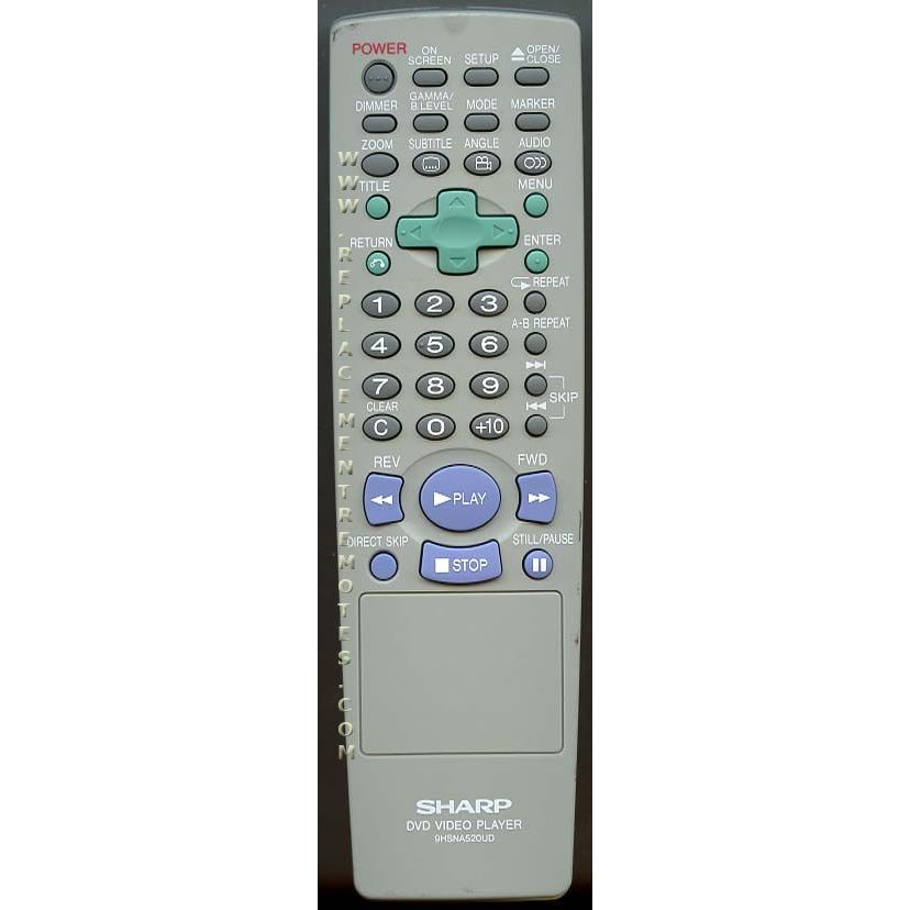 Sharp 9HSNA520UD DVD Remote Control