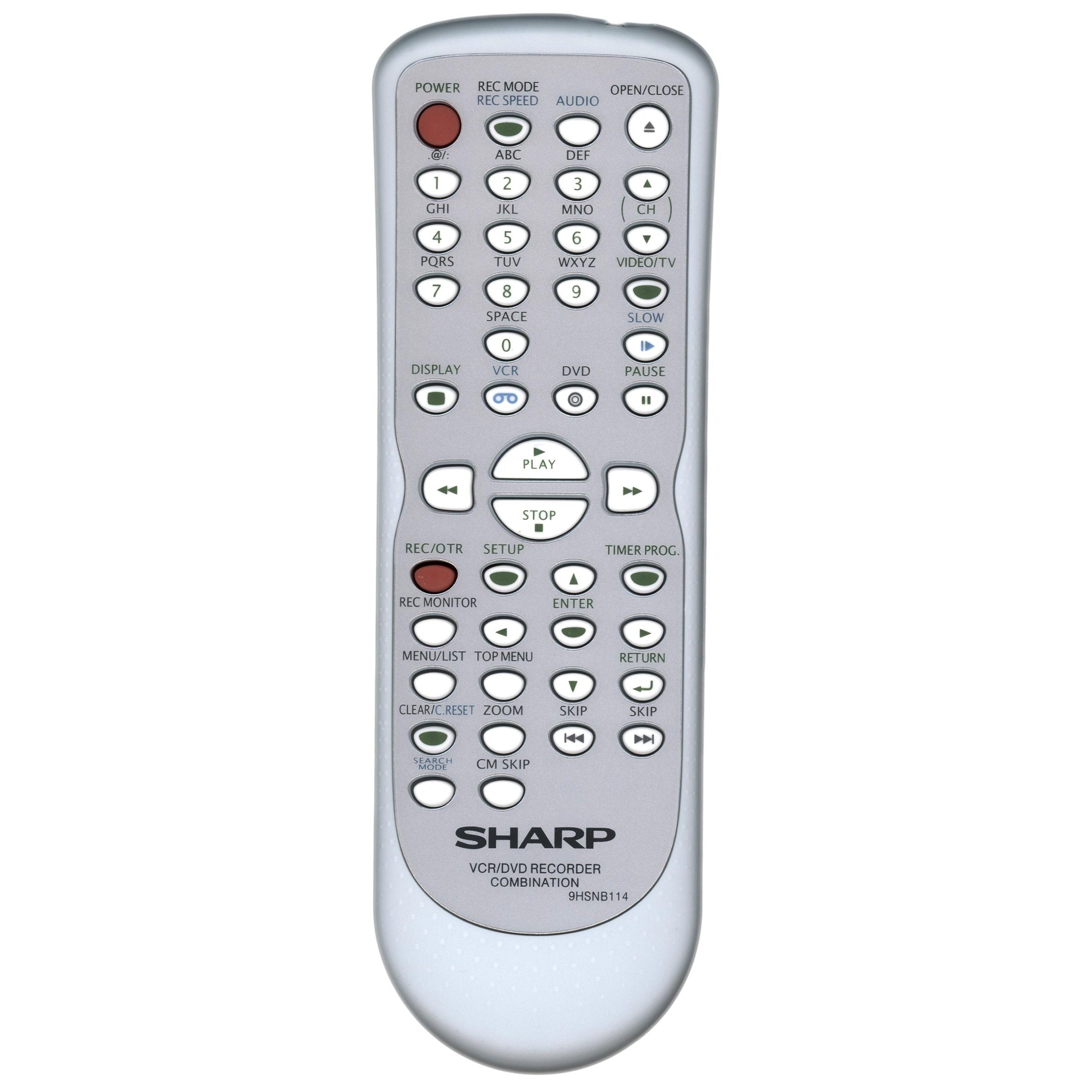 Sharp 9HSNB114UD DVD/VCR Remote Control