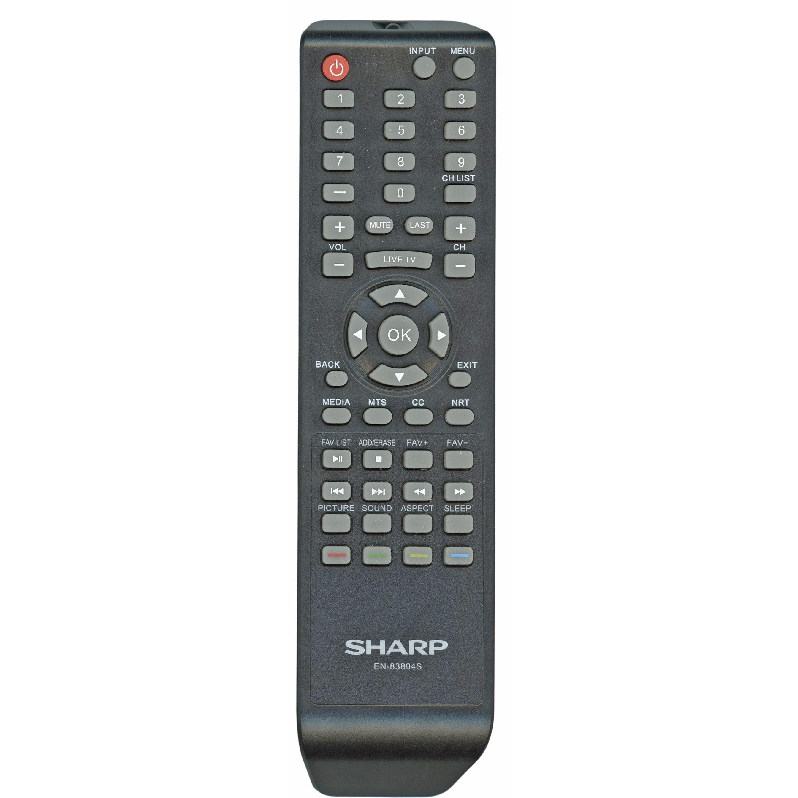 Sharp EN83804S TV Remote Control