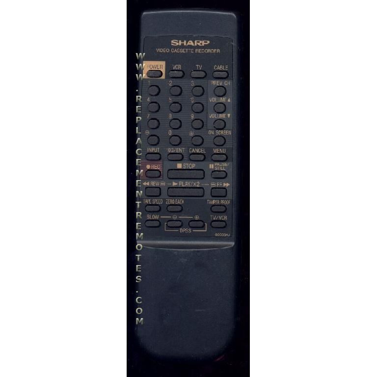 Sharp G0003AJ VCR Remote Control