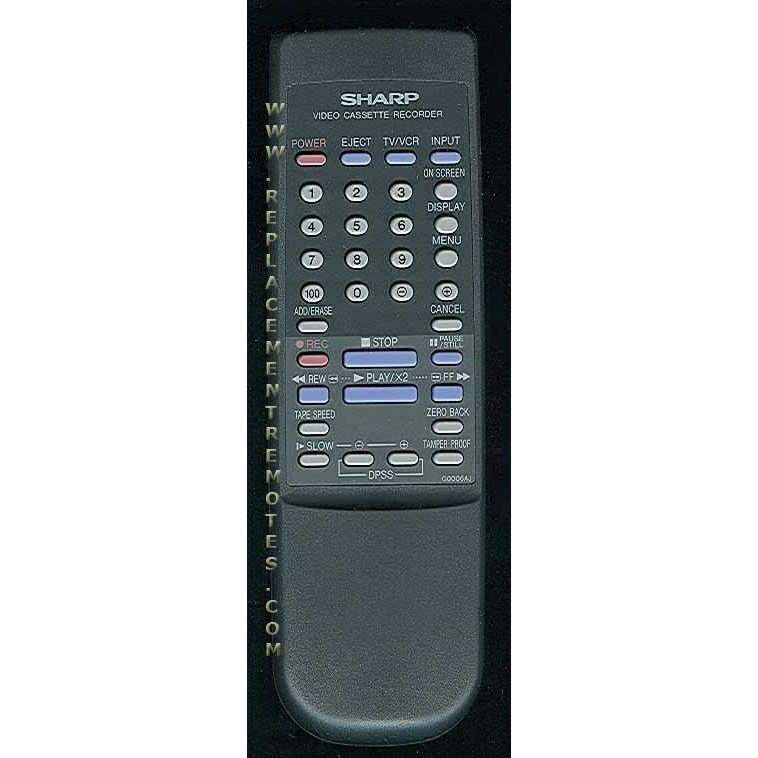 Sharp G0006AJ VCR Remote Control