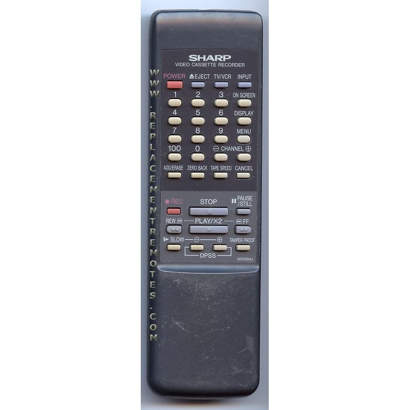 Sharp G0056AJ VCR Remote Control