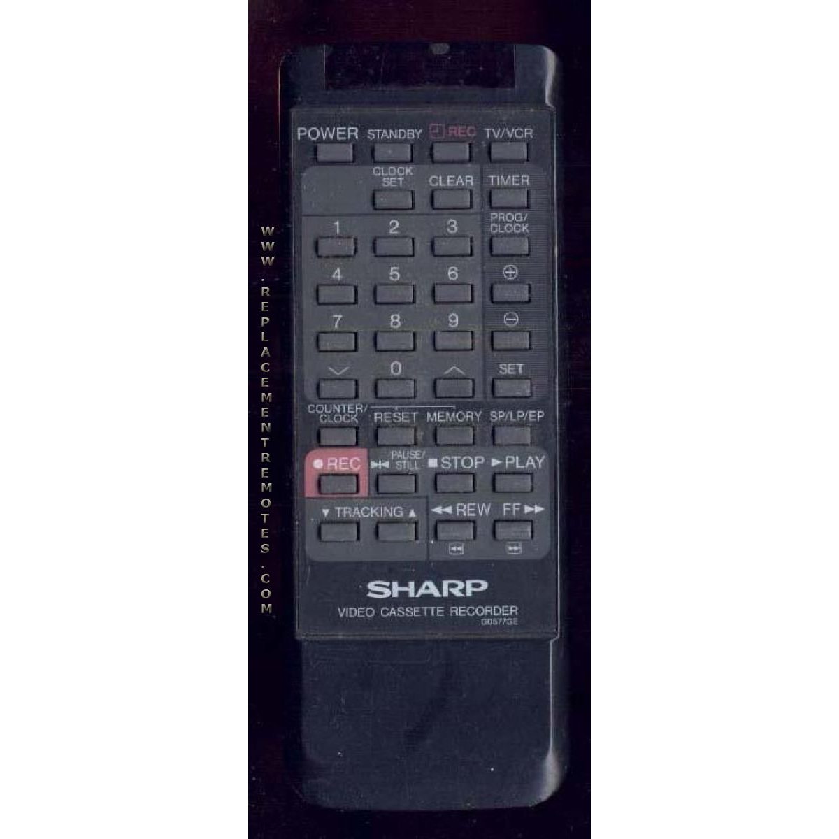 Sharp G0577GE VCR Remote Control