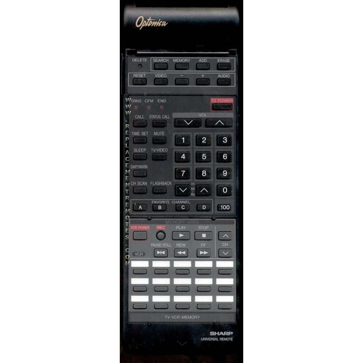 Sharp G0591CESA TV/VCR Remote Control