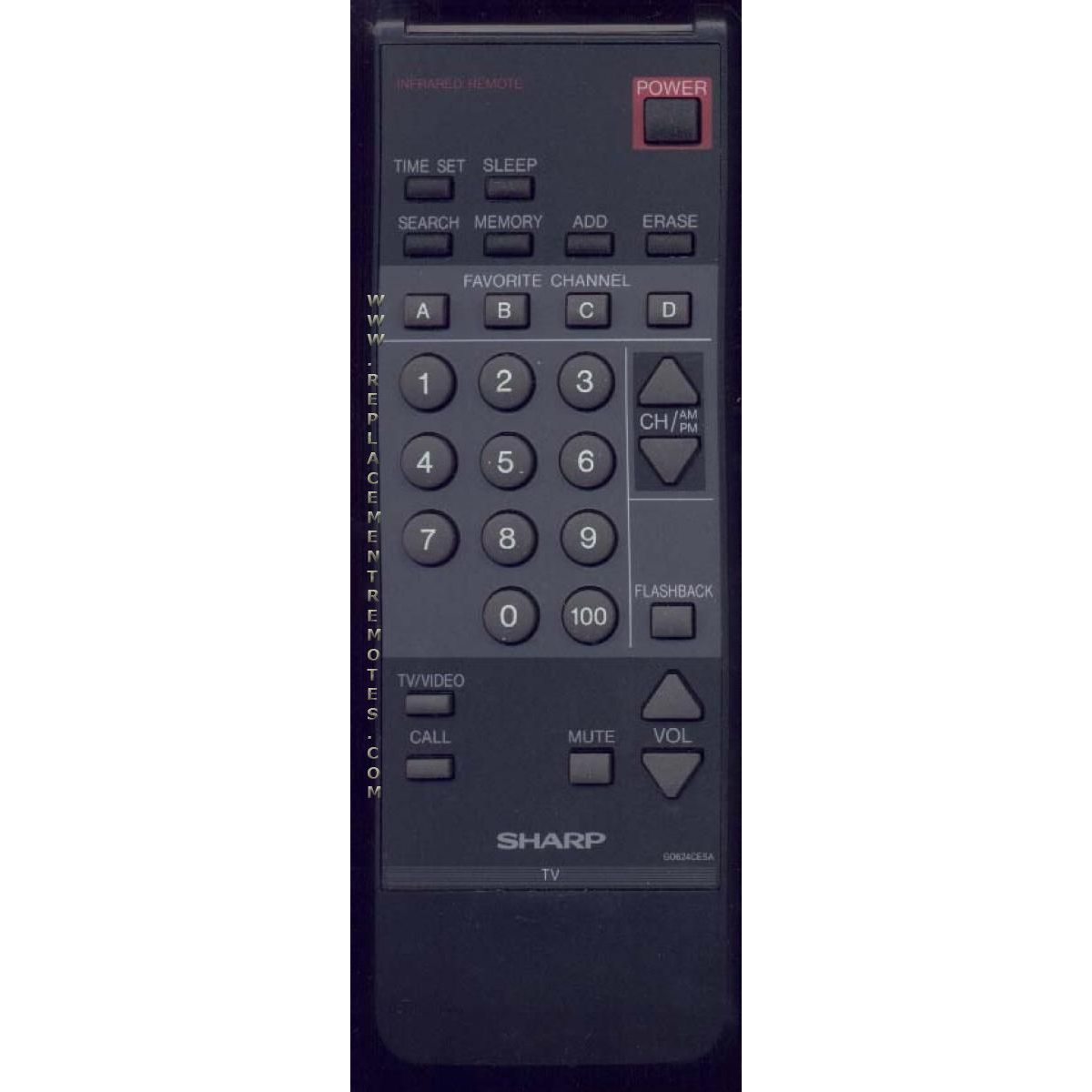 Sharp G0624CESA TV Remote Control