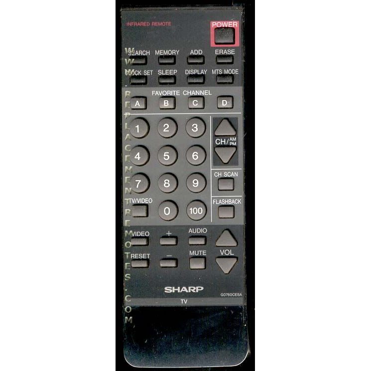 Sharp G0760CESA TV Remote Control