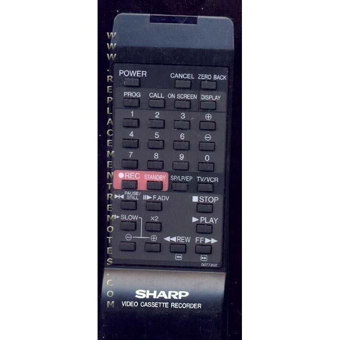 Sharp G0773GE VCR Remote Control