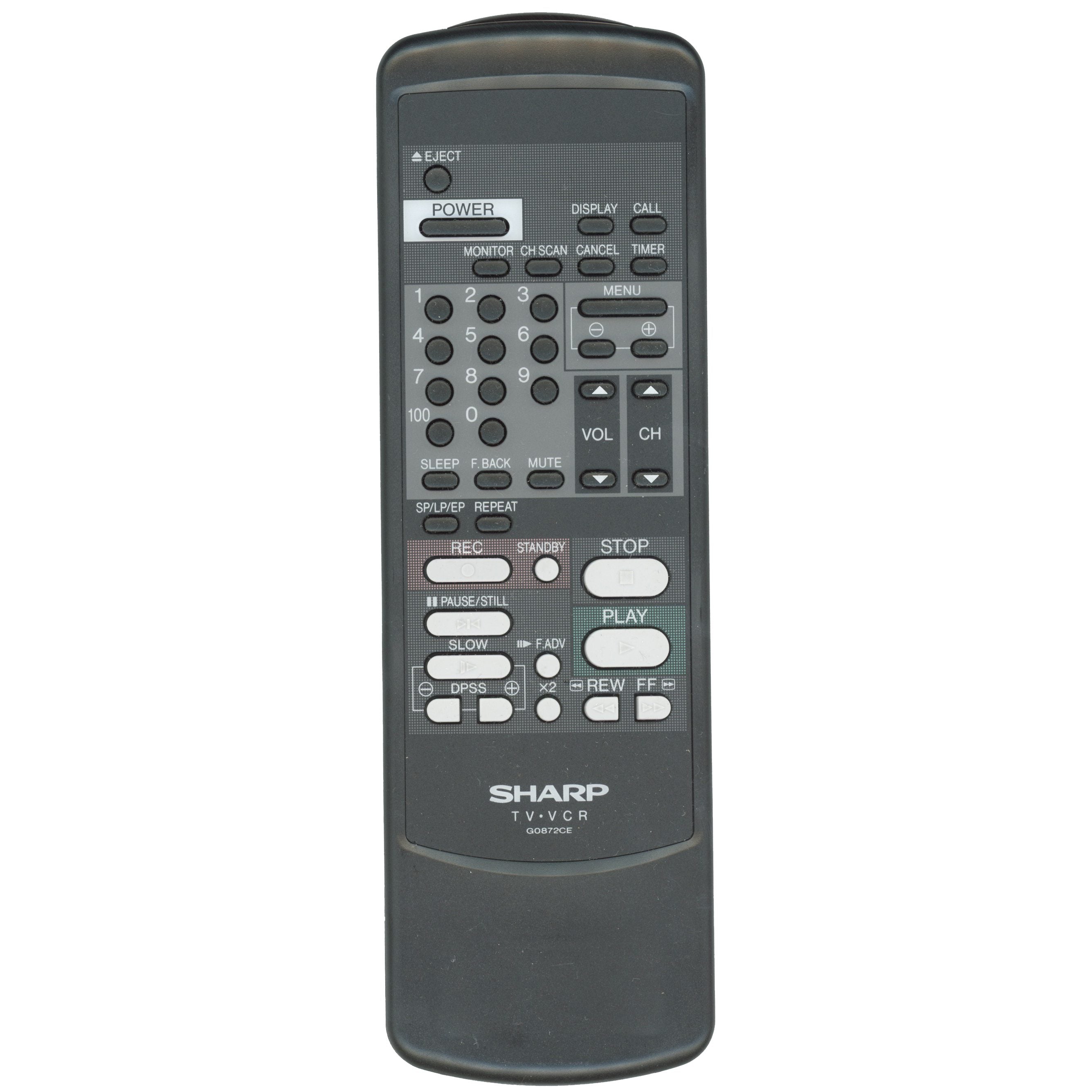 Sharp G0872CE TV/VCR Remote Control