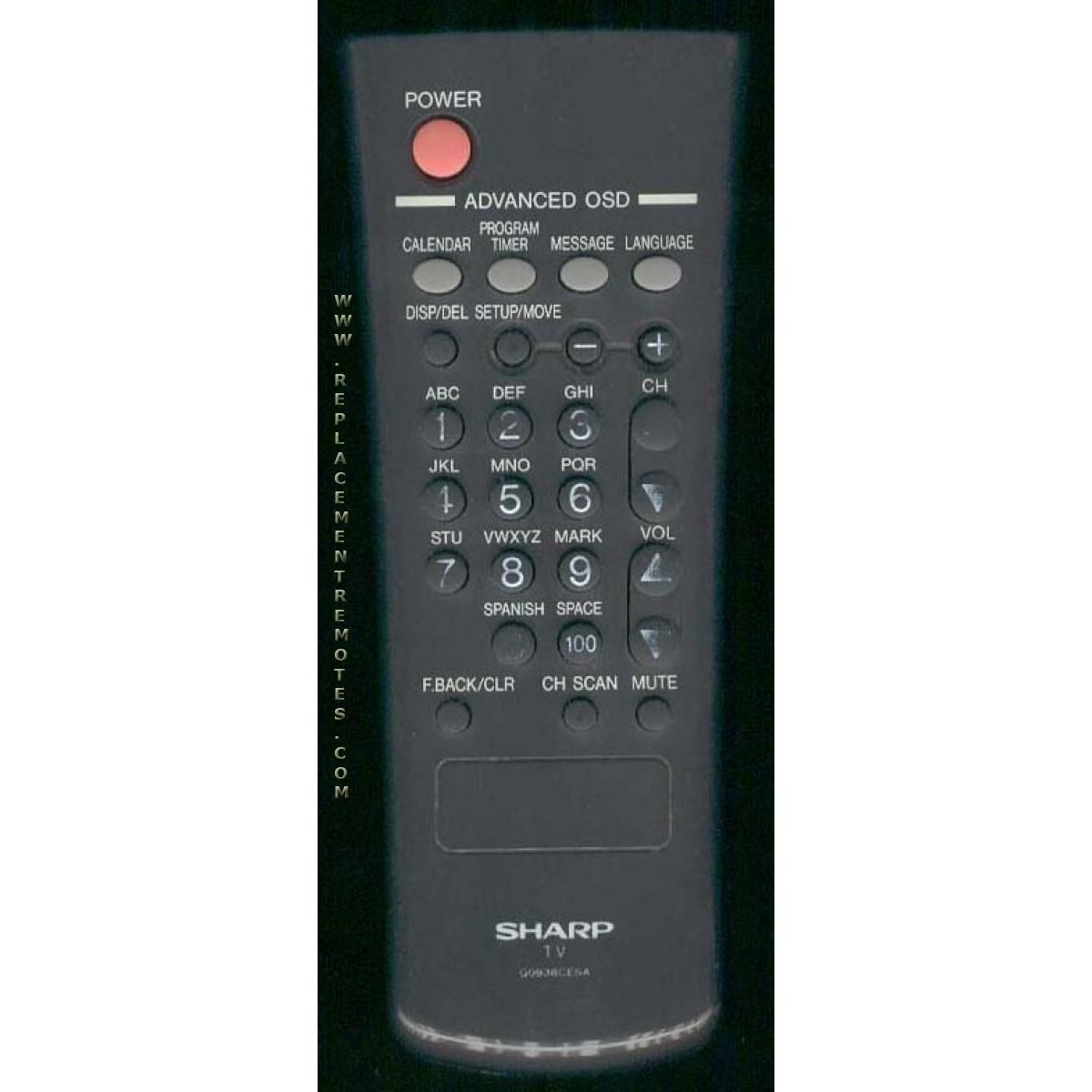 Sharp G0938CESA TV Remote Control