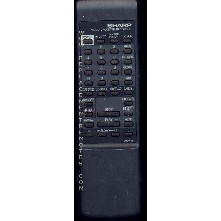 Sharp G0946GE VCR Remote Control