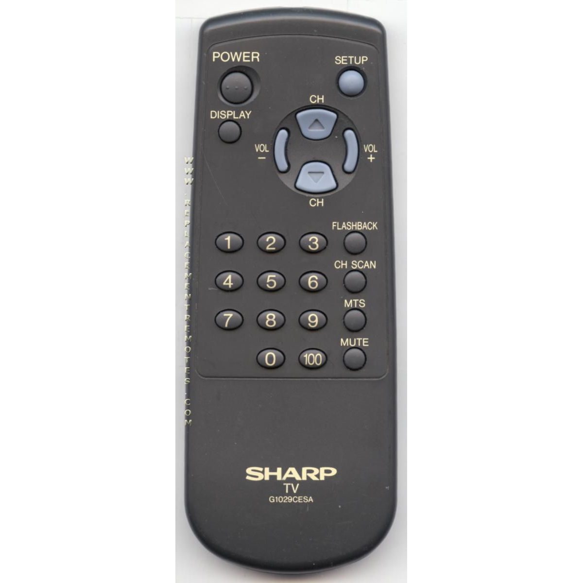 Sharp G1029CESA TV Remote Control