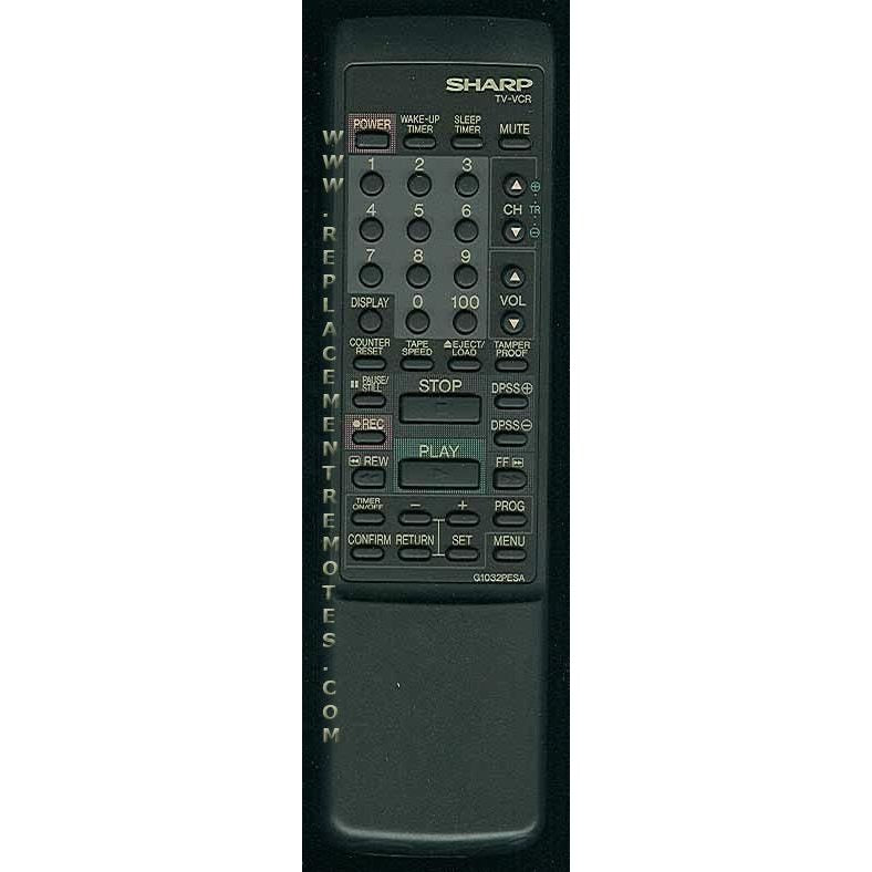 Sharp G1032PESA TV/VCR Remote Control