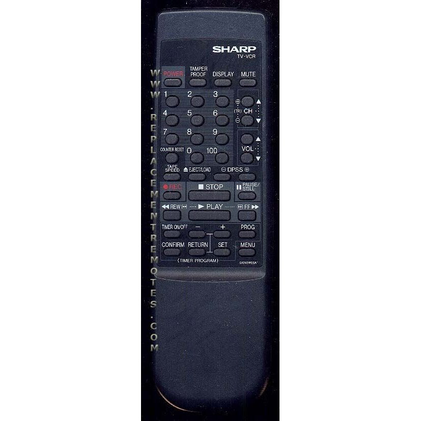 Sharp G1242PESA TV/VCR Remote Control