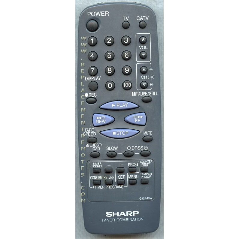 Sharp G1244SA TV/VCR Remote Control