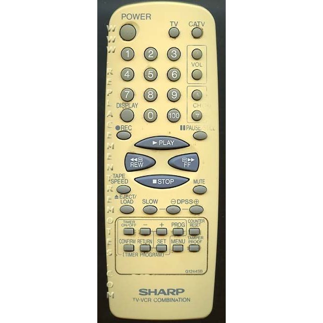 Sharp G1244SB TV/VCR Remote Control