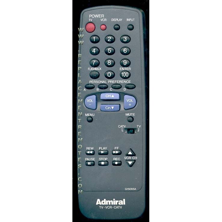 Sharp G1506SA Admiral TV Remote Control