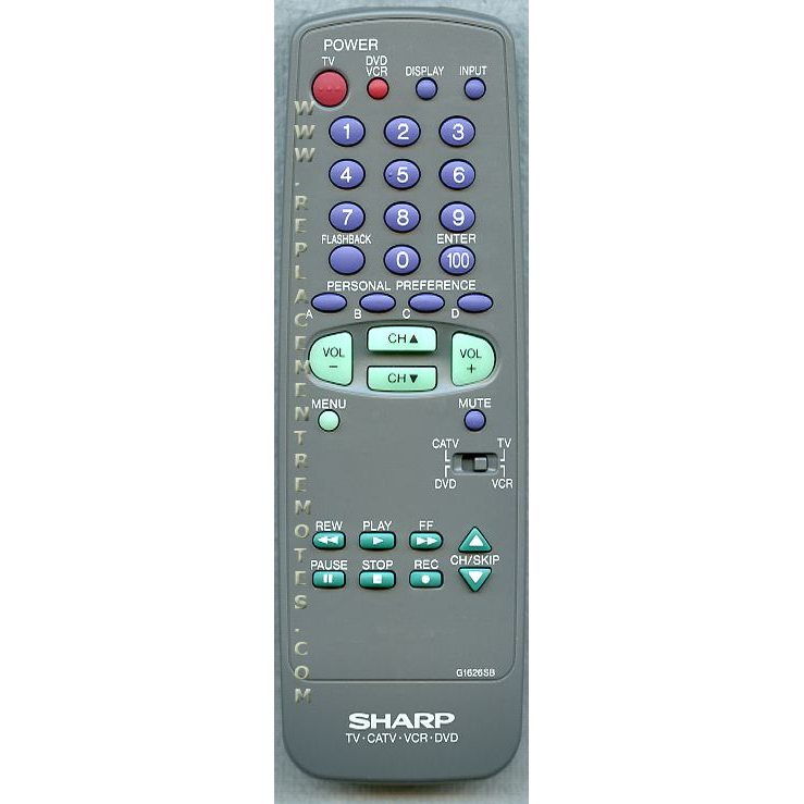 Sharp G1626SB TV Remote Control