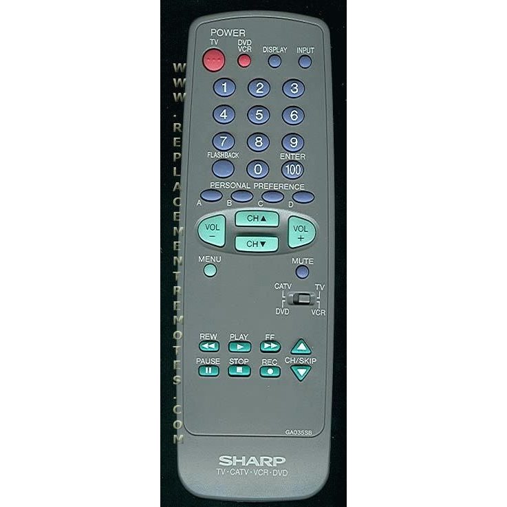 Sharp GA035SB TV Remote Control