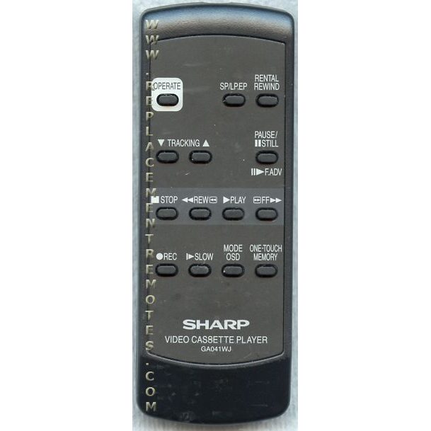 Sharp GA041WJ VCR Remote Control