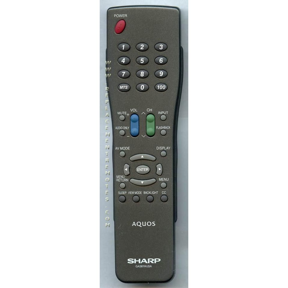 Sharp GA381WJSA TV Remote Control