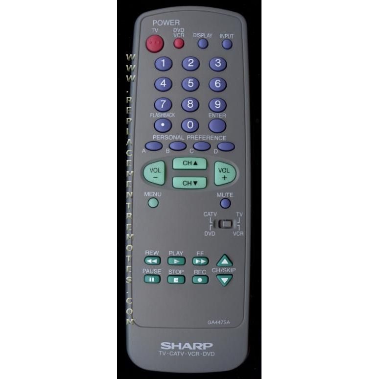 Sharp GA447SA TV Remote Control