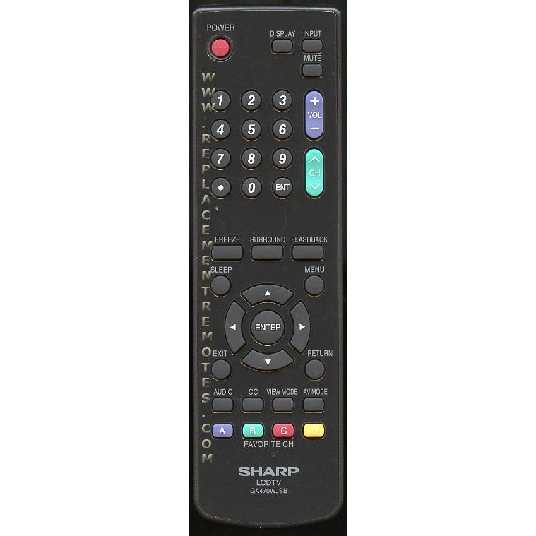 Sharp GA470WJSB TV Remote Control