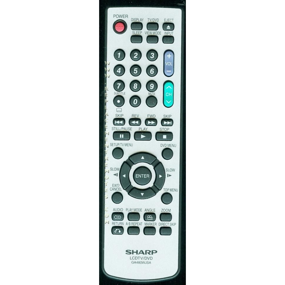 Sharp GA480WJSA TV/DVD Remote Control