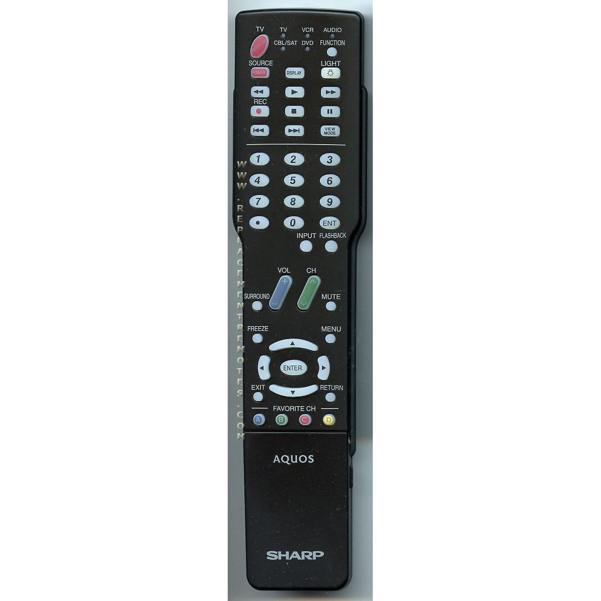 Sharp GA484WJSB TV Remote Control