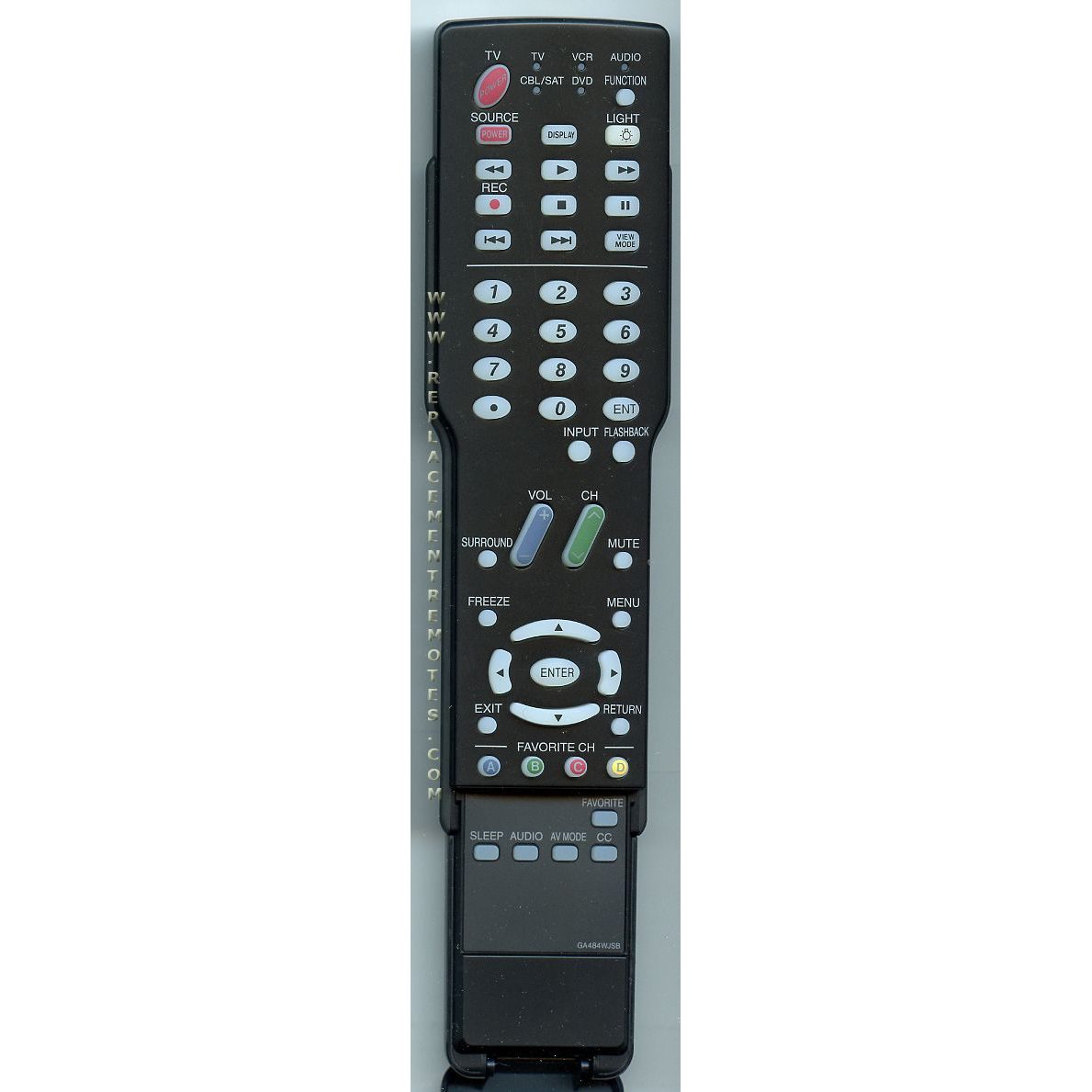 Sharp GA484WJSB TV Remote Control