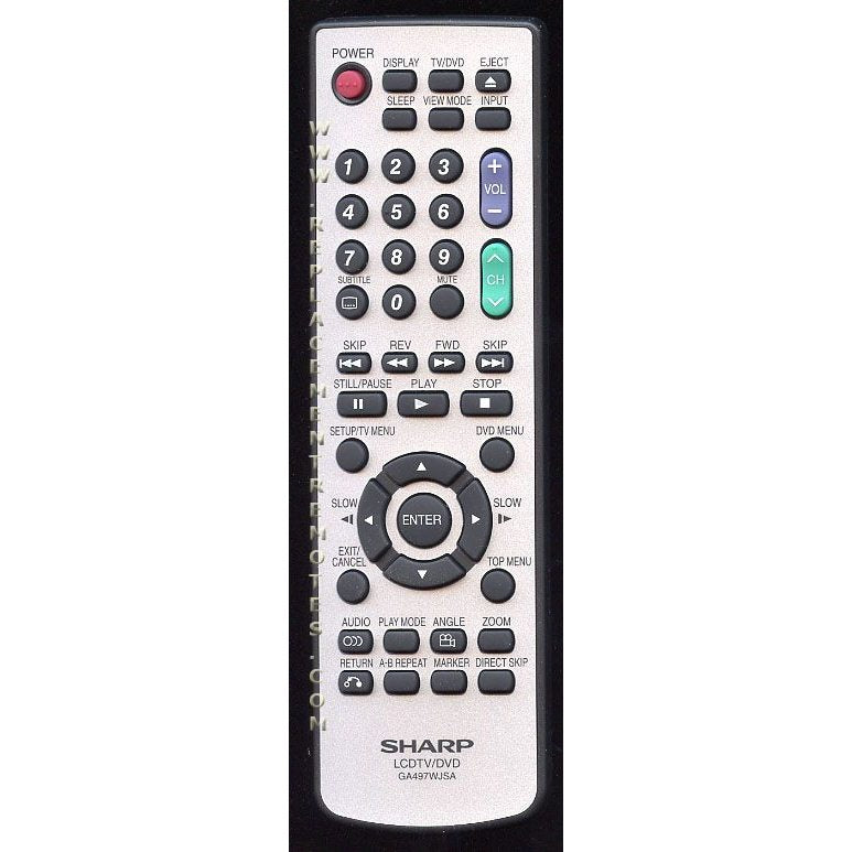 Sharp GA497WJSA TV/DVD Remote Control