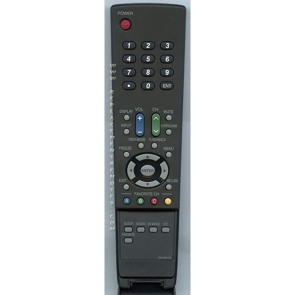 Sharp GA549WJSA TV Remote Control