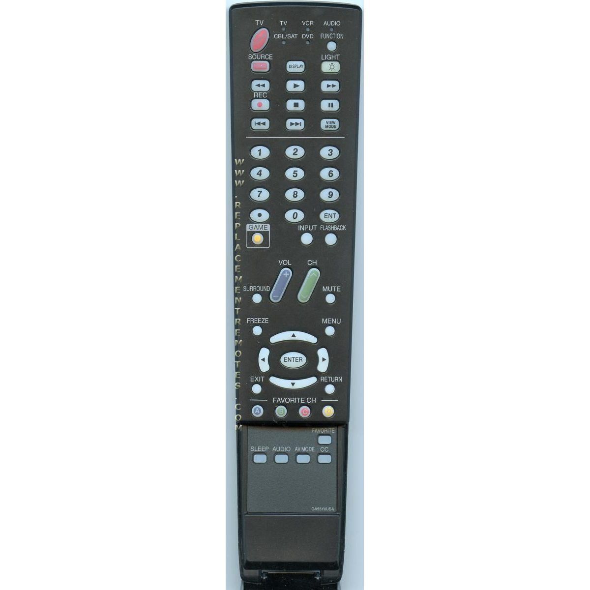 Sharp GA551WJSA TV Remote Control