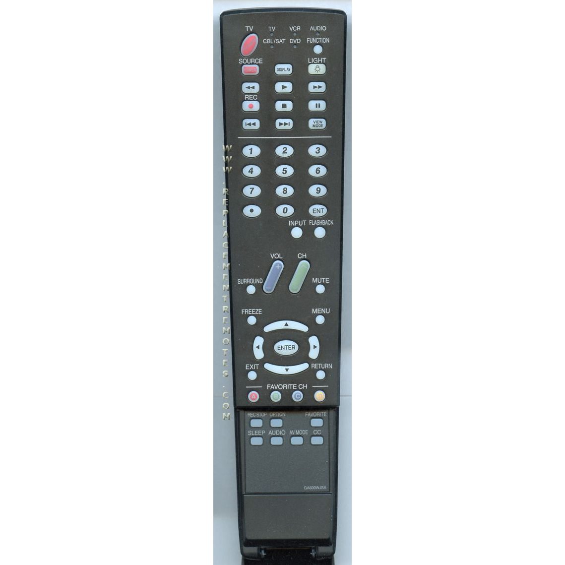 Sharp GA600WJSA TV Remote Control