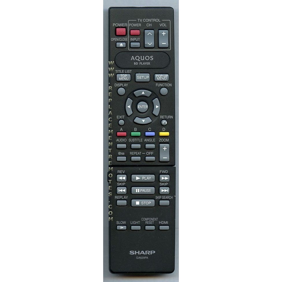 Sharp GA629PA Blu-ray Remote Control