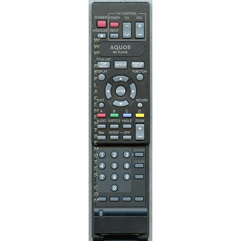 Sharp GA629PA Blu-ray Remote Control