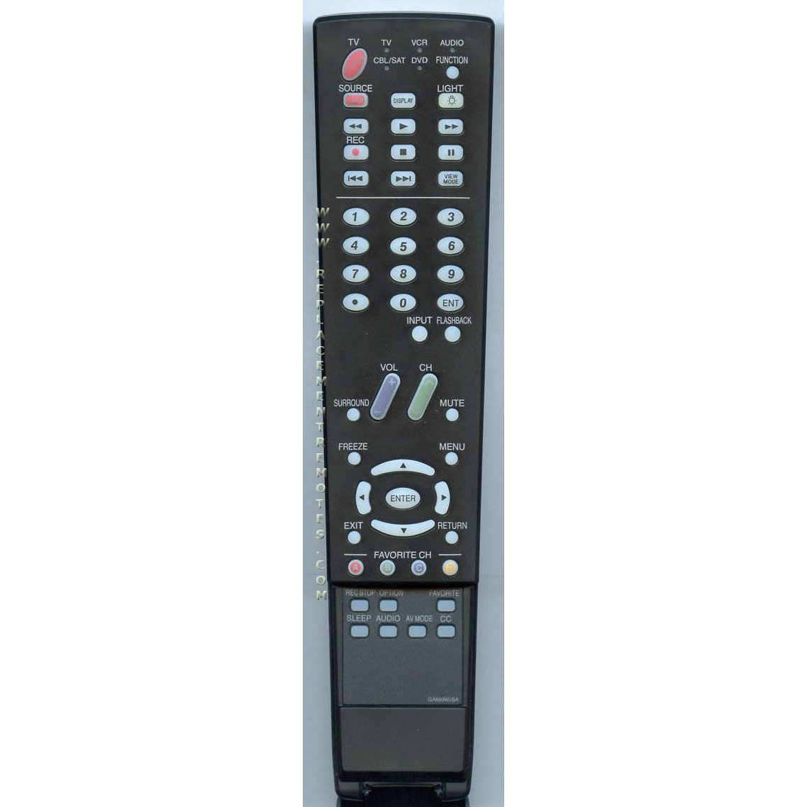 Sharp GA669WJSA TV Remote Control