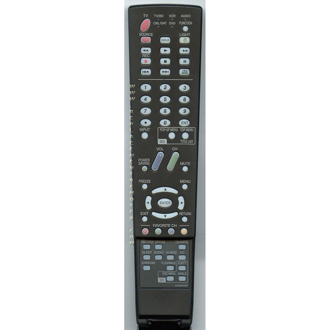 Sharp GA762WJSA TV Remote Control