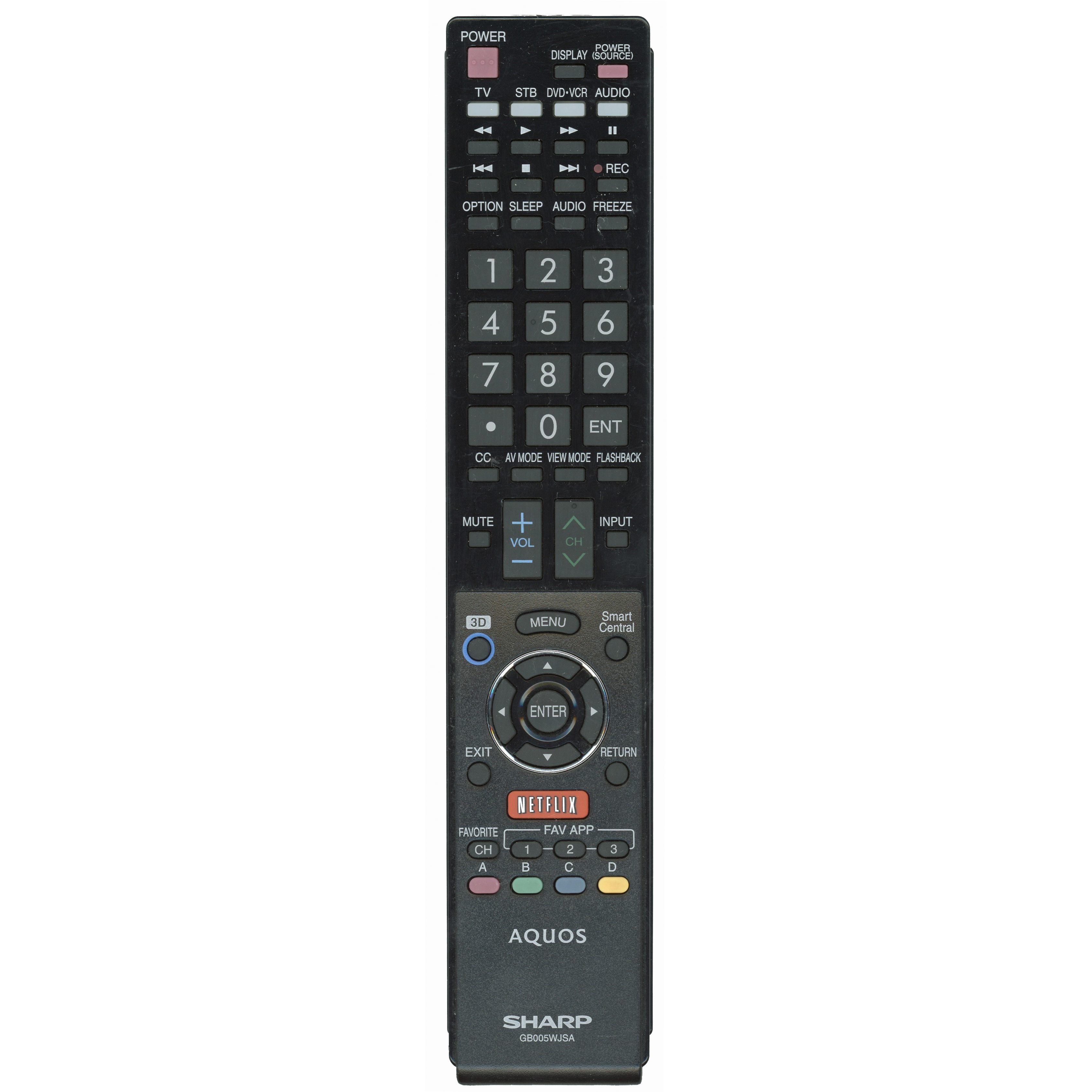 Sharp GB005WJSA TV Remote Control