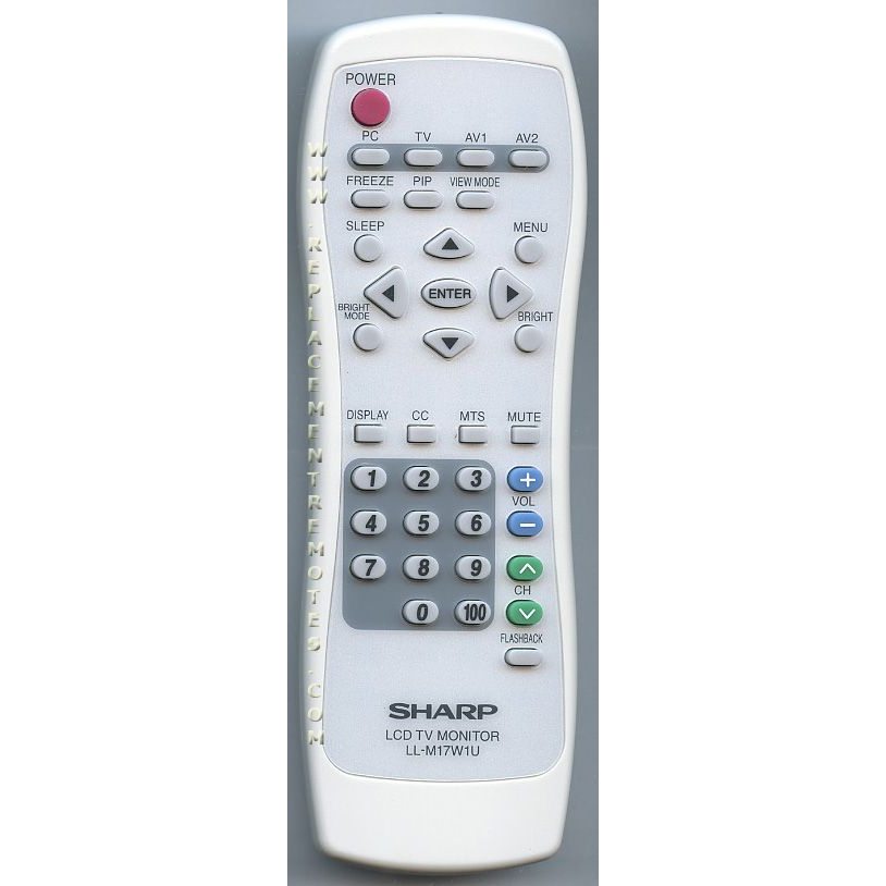 Sharp LLM17W1U Monitor Remote Control