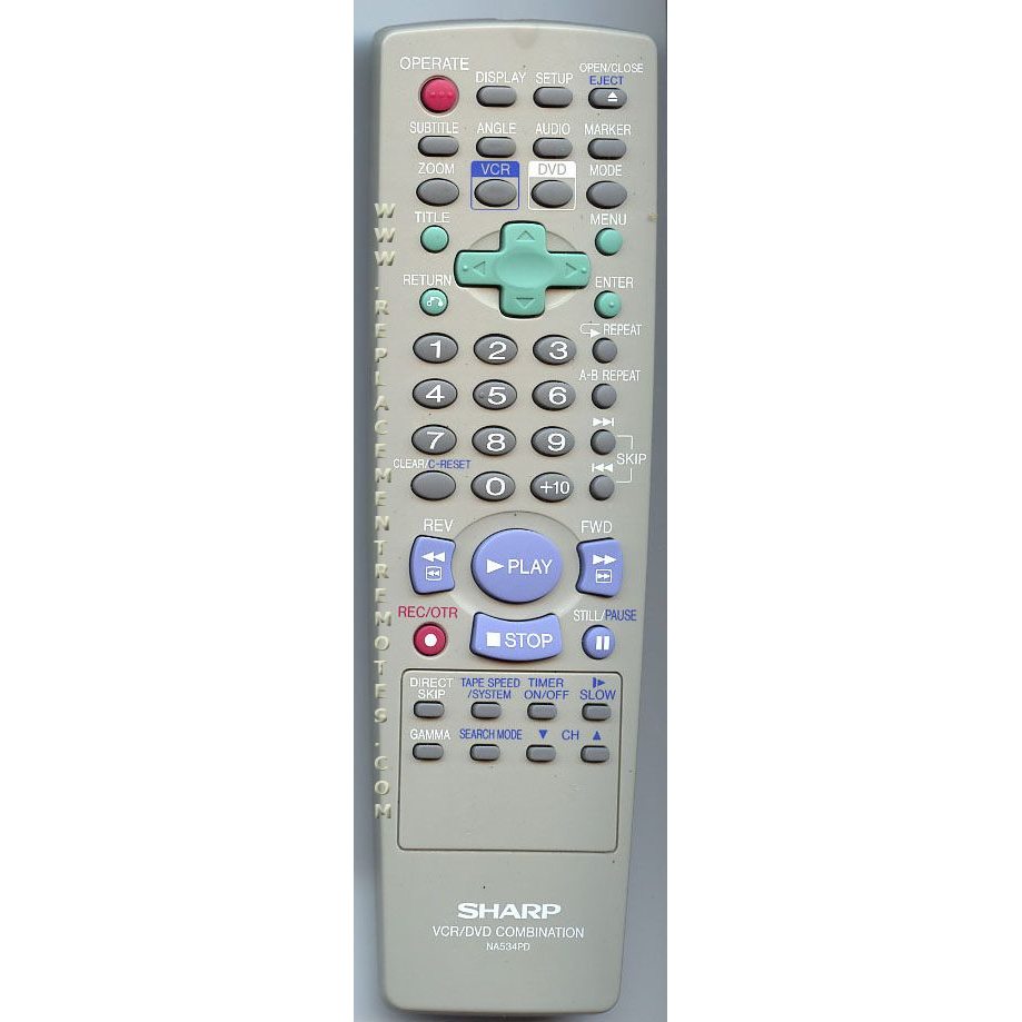 Sharp NA534PD DVD/VCR Remote Control