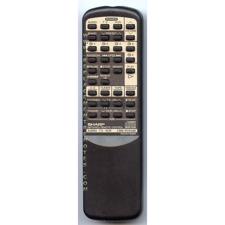 Sharp RCONT1829A Receiver Remote Control