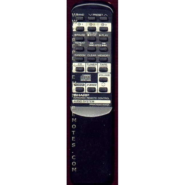 Sharp RRMCG0001AWSA CD Remote Control