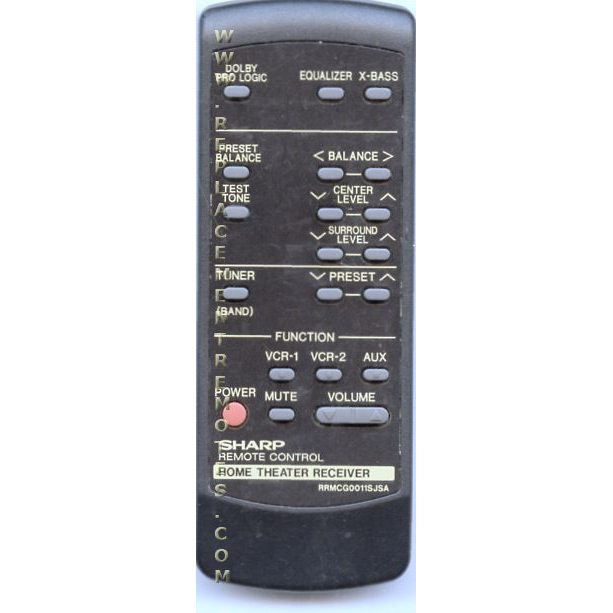 Sharp RRMCG0011SJSA Home Theater Remote Control