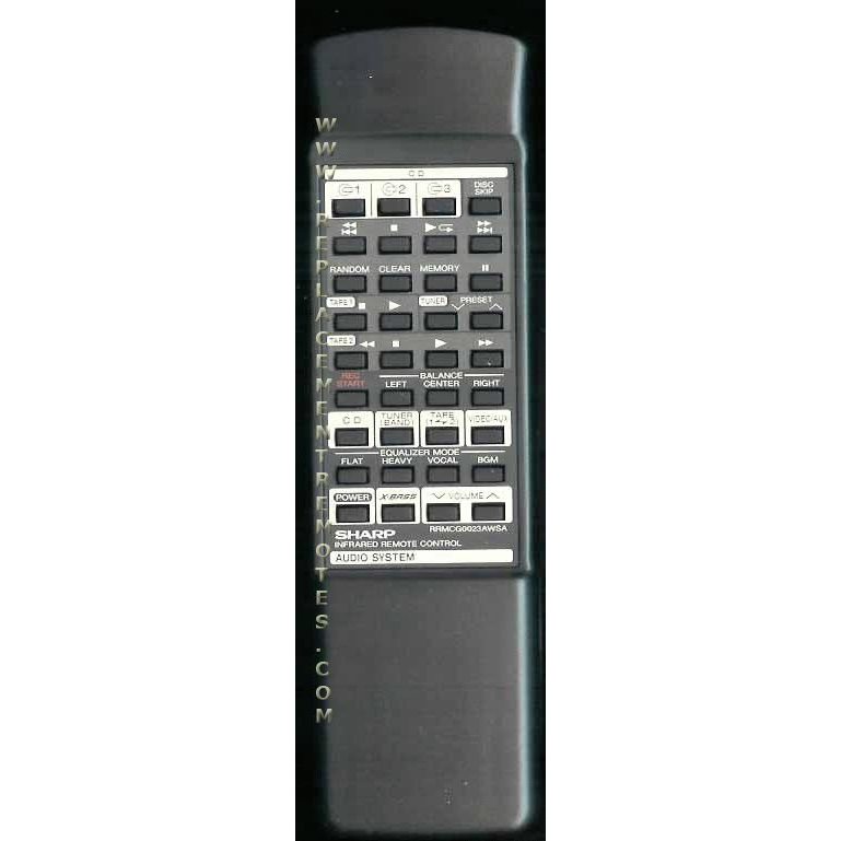 Sharp RRMCG0023AWSA Audio Remote Control