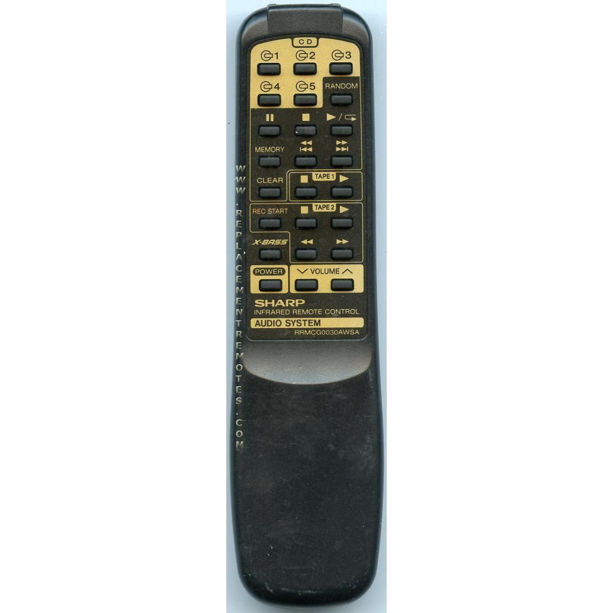 Sharp RRMCG0030AWSA CD Remote Control