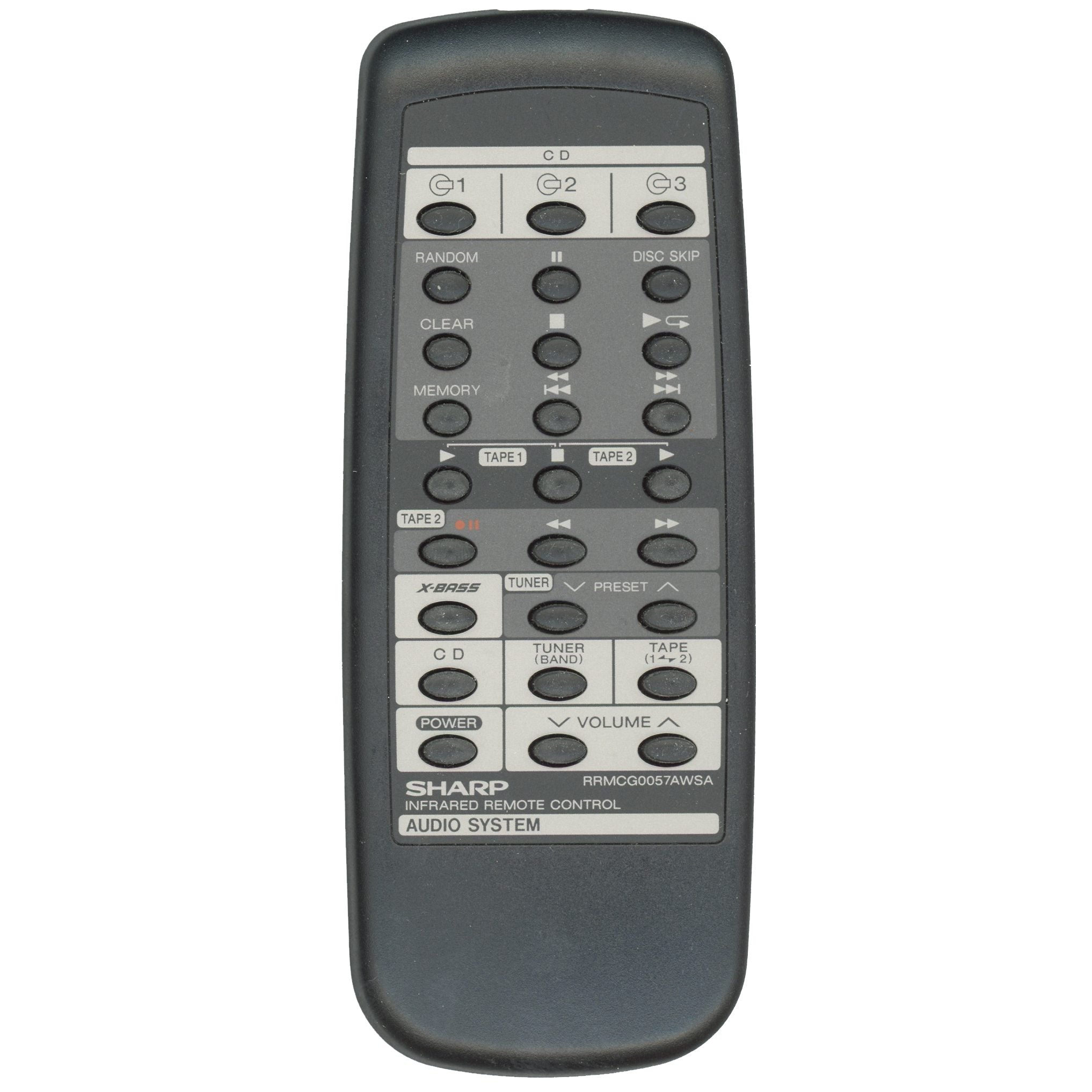 Sharp RRMCG0057AWSA Audio Remote Control