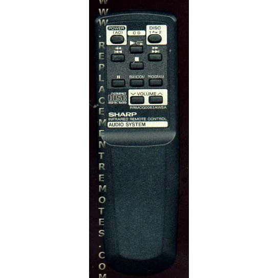 Sharp RRMCG0063AWSA Audio Remote Control