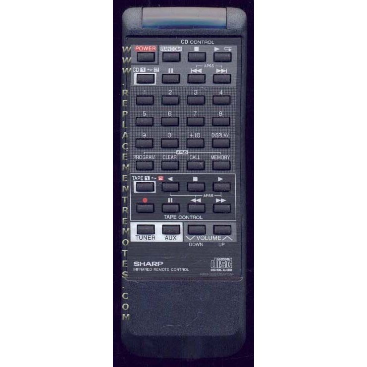 Sharp RRMCG0126AFSA Audio Remote Control