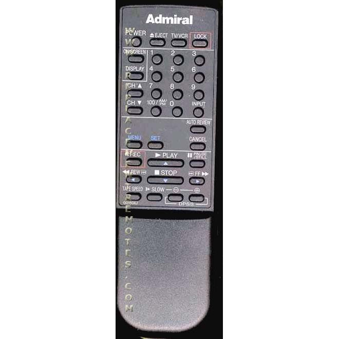 Sharp RRMCG0150AJSA Admiral VCR Remote Control