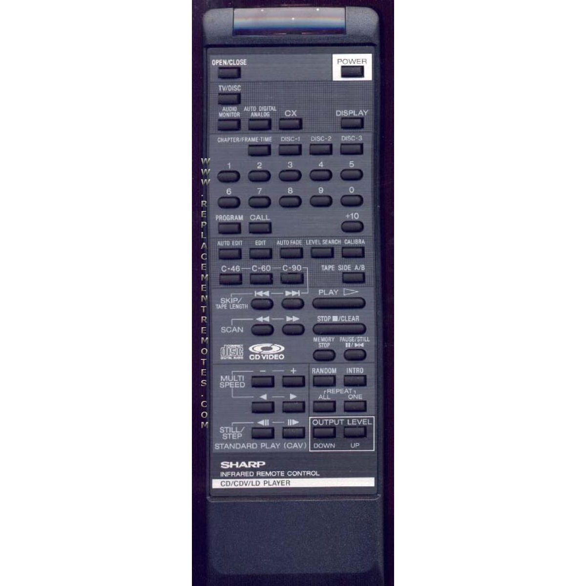 Sharp RRMCG0183AFSA Audio Remote Control